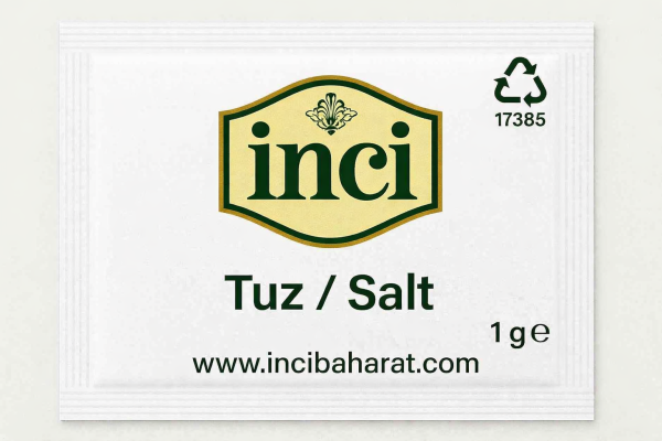 İNCİ BAHARAT - TEK KULLANIMLIK TUZ (1 GRAM - 3000 ADET)