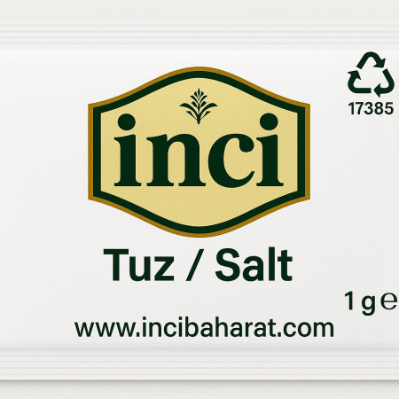 İNCİ BAHARAT - TEK KULLANIMLIK TUZ (1 GRAM - 3000 ADET)