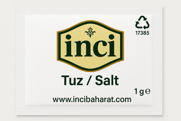 İNCİ BAHARAT - TEK KULLANIMLIK TUZ (1 GRAM - 3000 ADET)