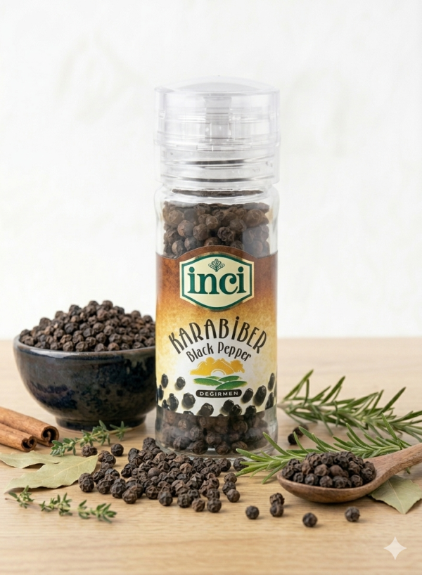 İnci Baharat - Değirmenli Tane Karabiber 50 gr.