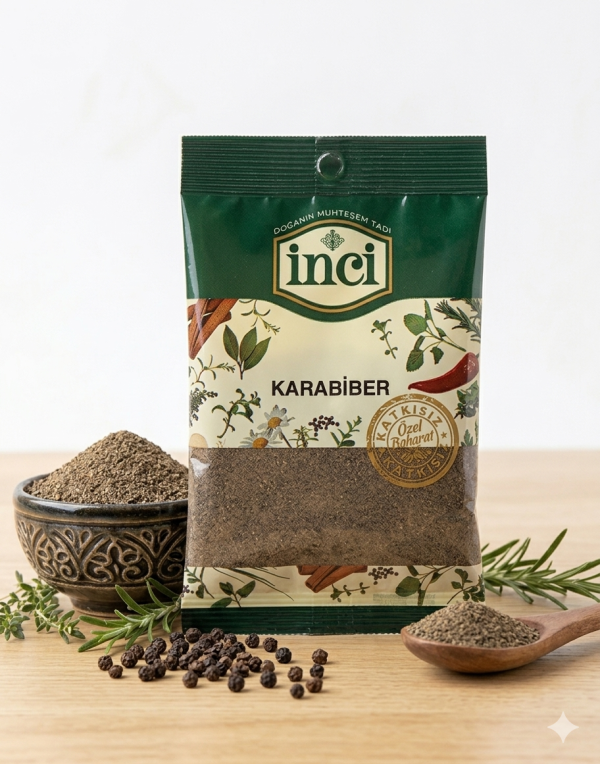 İnci Baharat – Karabiber 20 gr. (Poşet)