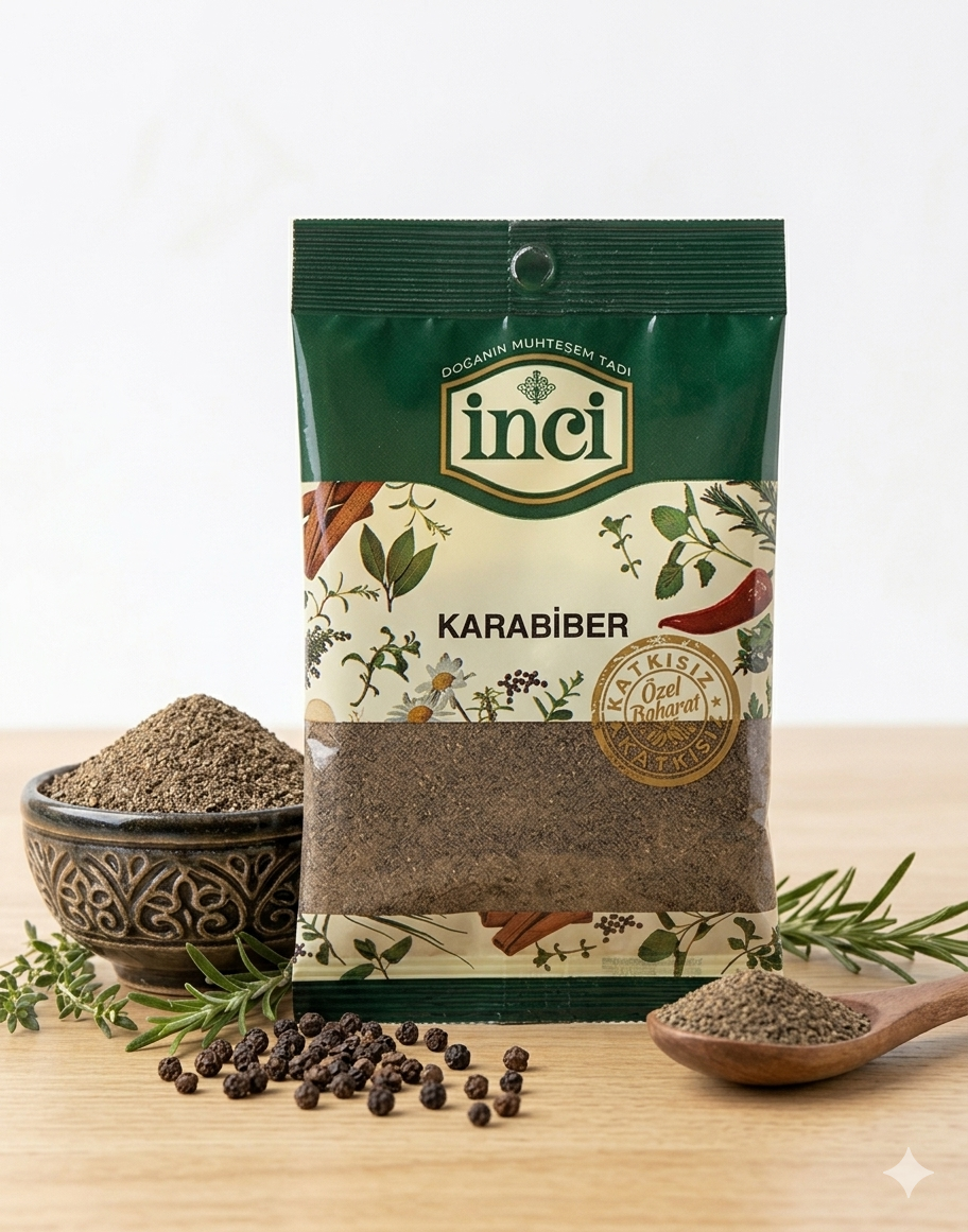 İnci Baharat – Karabiber 20 gr. (Poşet)