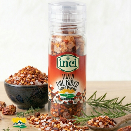 İnci Baharat - Değirmenli Tuzlu Pulbiber 60 gr.