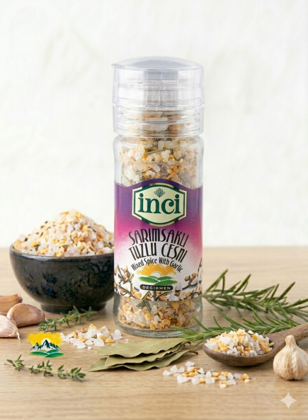 İnci Baharat - Değirmenli Sarımsaklı Tuzlu Çeşni 60 gr.