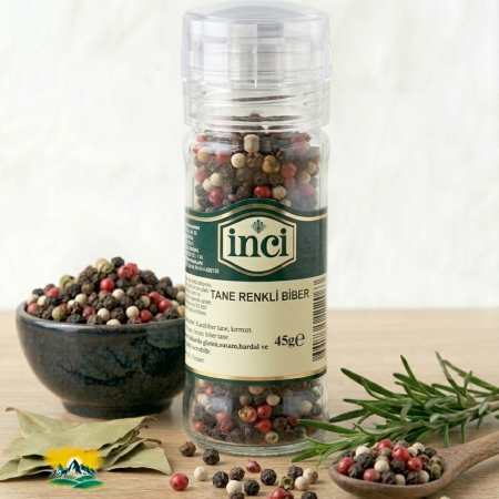 İnci Baharat - Değirmenli Tane Renkli Biber 45 gr.