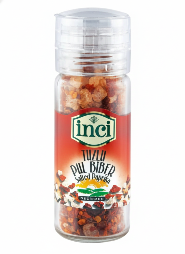 İnci Baharat - Değirmenli Tuzlu Pulbiber 60 gr.
